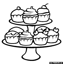 Free cupcake coloring pages 1. Cupcakes Coloring Page Free Cupcakes Online Coloring