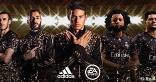 Real madrid club de fútbol, real madrid c.f. Real Madrid Launch Exclusive Ea Sports X Adidas Fifa20 Black Gold Fourth Kit Tribuna Com