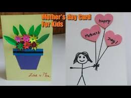 Birthday Card For Mother Easy Diy Mother S Day Card For Kids Making Bouquet Card Mother S Day Craft Ideas Easy Greetings Card For Mom Diy Pop Up Cards Diy Holiday Cards Birthday Cards Diy