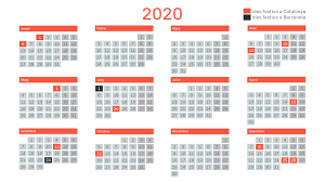 Fiestas nacionales, fiestas autonómicas, fiestas locales, puentes, semana santa. Calendari 2020 Festius A Catalunya I Barcelona Pdf Beteve