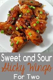 These Delicious Sweet And Sour Sticky Wings Are Baked Until The Meat Is Fall Off The Bone Tender And Th Chicken Wing Recipes Sweet Sour Chicken Poultry Recipes