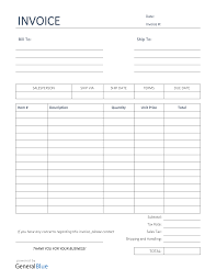 sales invoice template in pdf simple