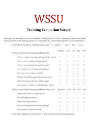 Training Evaluation Questions Calep Midnightpig Co For Training Evaluation Report Template Great Cretiv Training Evaluation Survey Examples Report Template