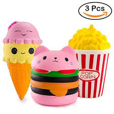Beyumi Slow Rising Toy Kawaii Hamburger Popcorn Ice Cream Squishy Cream Scented Decompression Squeeze Toys For C Cute Squishies Squishies Kawaii Cool Squishies