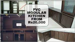 The offering pvc kitchen cabinet designing is wide like by the clients. Low Cost Pvc Modular Kitchen Cupboards Wardrobe Full Home Tour Pvc Inter Modular Kitchen Design Modern Kitchen Layout Modular Kitchen Designs