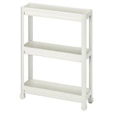 vesken cart white 21 1 4x7 1 8x28 ikea in 2021 shelves ikea bathroom storage units