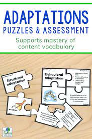 Plant And Animal Adaptations Vocabulary Puzzles Vocabulary Adaptations Interactive Classroom