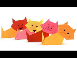 Der wolf und die sieben jungen geißlein. Origami Tiere Falten 04 Katze Kitten Youtube