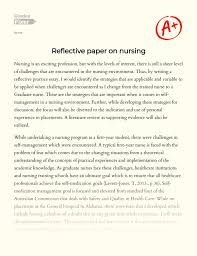 When writing this essay, you will need to look back at what you have learned and reflect it on paper. Reflective Paper On Nursing Essay Example 1533 Words Gradesfixer