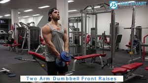 Ensure that you have a firm. Two Arm Dumbbell Front Raises Youtube