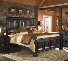 Brookfield Traditional Black Wood Cal King Panel Bed Master Bedroom Set Bedroom Furniture Sets King Bedroom Sets