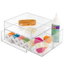 Organizzazione Interni 23x18x13 5 Cm Interdesign Clarity 2 Cassetti Impilabili Con Organizzatore Laterale Casa E Cucina Nihon Trim Co Jp Acquista online o in negozio!