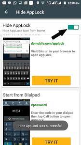 Now, app lock is disabled and password security has been removed. How To Hide Or Unhide Applock Icon Solved