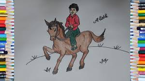 How to draw a man riding a horse/mam artsplease subscribe my channel. Teach Children To Draw A Boy Riding A Horse How To Draw Horse Step By Step Easy Youtube