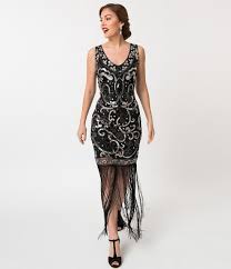 Black And Silver Formal Dresses Unique Vintage Black Silver Sequin St Michel Fringe Flapper Dress 1920s Evening Dress Unique Prom Dresses Prom Dresses Long Black