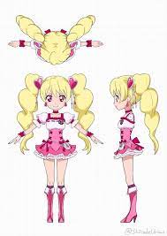 プリキュアの自作ゲーム進捗 三面図 アニメキャラクター キャラクターデザイン