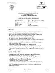 Posted on february 2, 2015 by just me. Soal Praktek Kejuruan Teknik Audio Video 2