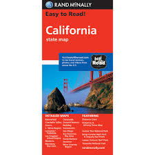 California Easy To Read Folding Travel Map