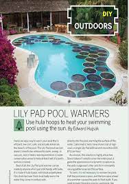 How to make a pool warmer. Weekend Project Lily Pad Pool Warmers Pdf Make Pool Warmer Pool Landscaping Pool