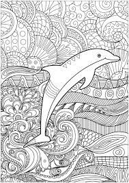 Anyway, for those of you who look for some nice dolphin coloring pages for your kids, you can find them all in this post. Dolphin With Psychedelic Background Dolphins Adult Coloring Pages