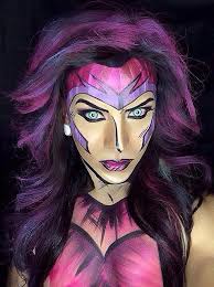 50 Halloween Costumes That Are Really Just An Excuse To Show Off Colorful Hair Comic Makeup Superhero Makeup Comic Book Makeup