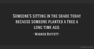 Someone S Sitting In The Shade Today Because Someone Planted A Tree A Long Time Ago
