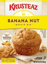 To that bowl add in eggs, oil, sugar, milk, vanilla, and cinnamon mix until all combined well. Banana Nut Muffin Krusteaz