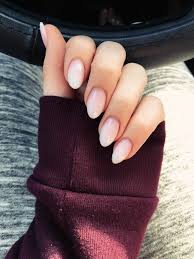 A light color on the top of the nail gradually blends into a darker color toward the tip. Blush Pink Almond Shape Nails Soft Ombre Oval Nails Gel Nails Nails