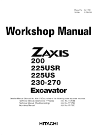 Hitachi Zaxis 225 Usr Excavator Service Repair Manual