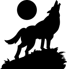 Drawing a howling wolf silhouette with some black tribal tattoo design incorporated into it. Wolves Howling At The Moon Clipart