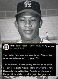 RIP Sandy Alomar Sr. 🙏🏽 🕊️