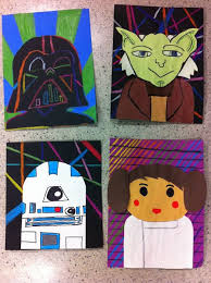 Drip Drip Splatter Splash Star Wars Pop Art Elementary Art Projects Homeschool Art