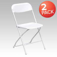 Furniwell plastic chairs modern dining set of 4 pack. Hercules Series White Plastic Folding Chairs Set Of 2 Lightweight Folding Chairs