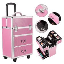 Perfect for storing jewelry as well. Simply Me 3 In 1 Makeup Train Case Professional Cosmetic Cases Makeup Storage Organizer 4 Tier Aluminum Rolling Trolley Lockable Cosmetic Box With 6 Extendable Trays Pink Buy Online In Botswana At Botswana Desertcart Com Productid