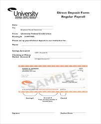 Sample Payroll Direct Deposit Form - 9+ Free Documents in Word, PDF