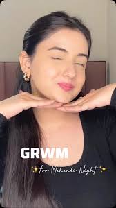 GRWM for the mehendi night, for that main character energy✨ From dreamy  lids to that perfect pop of color