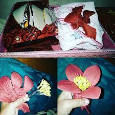Tutorial 1 Mukena Atas Gambar 1 Membuat Bunga Pada Mukerna Untuk Mahar 1 Mukena Putus Atas Bawah 2 Kelopak Besar Dan Kecil Dari Kertas Bunga Kain Warna