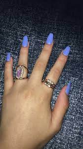 Periwinkle Coffin Acrylic Nails Fake Nails Designs Blue Acrylic Nails Periwinkle Nails