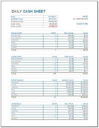 The verification can also take place list on the daily reconciliation form all cash collected, which may be broken down by individual type of bill and coin. Daily Cash Sheet Template For Ms Excel Excel Templates