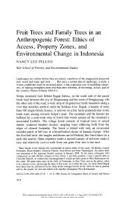 Fruit trees for zone 6 gardens. Pdf Fruit Trees And Family Trees In An Anthropogenic Forest Ethics Of Access Property Zones And Environmental Change In Indonesia