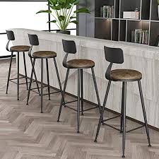 5% off first order & australia wide delivery. Buy Bar Stools Set Of 4 With Backrest Modern Industrial Style Kitchen Dhhvic Uk Affordable High Quality 7 Interior Design Shop Online
