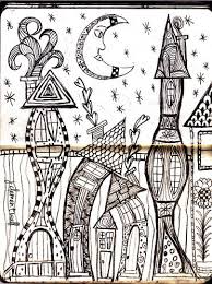 Draw connections between your house and your group member's houses. Pin By Jan Valencis On Zen Houses Trees Layered Landscapes Zentangle Drawings Zentangle Patterns Whimsical Art