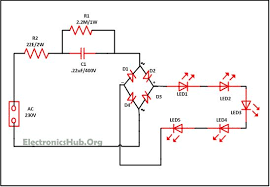 Here is the circuit diagram of two flashing led's for different applications (such as model construction), and recreational. Mains Operated Led Light Circuit Working And Advantages Circuit Diagram Circuit Led Lights