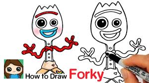 How To Draw Forky Easy Toy Story 4 Toy Story Coloring Pages Drawing For Kids Simple Toys