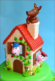Three Little Pigs Cake Porco Festa 3 Porquinhos Tres Porquinhos