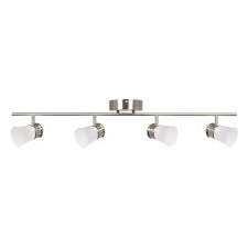 Aspects Seneca 4 Light Satin Nickel Led Fixed Track Lighting Senf4400l30sn The Home Depot