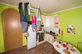 You would enter through the attic and climb the stairs to the ground floor. Weird Places The Upside Down House Klm Blog