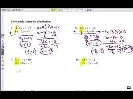 Maybe you would like to learn more about one of these? Solve Systems Of Equations Elimination Method Youtube