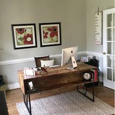 Cabinets are rustic cherry with two stain colors: 30 Modern Rustic Office Design Ideas Wayfair