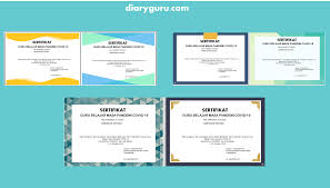 These free certificates templates for word contain free certificate borders you can use to make and print your own certificates for school, work. Download Template Piagam Atau Sertifikat File Word Diary Guru